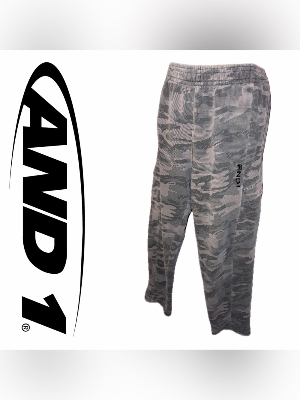 Men’s AND1 Gray Camo Cargo Joggers